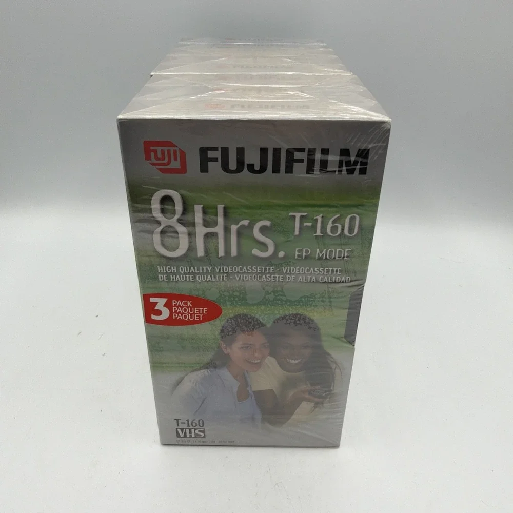 Lot of 8 Fujifilm T-160 VHS Blank Video Cassette Tapes 8 Hours EP Mode Sealed